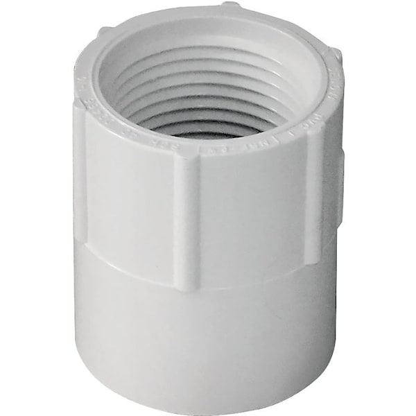 Lasco IPEX Pipe Adapter, 3/4 in, Socket x FPT, PVC, SCH 40 Schedule